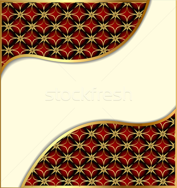Goud ornament golven illustratie abstract ontwerp Stockfoto © yurkina
