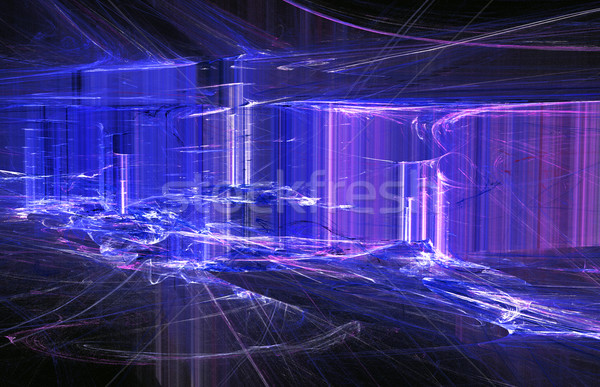 Stock photo: illustration of fractal abstraction background blur ghost town