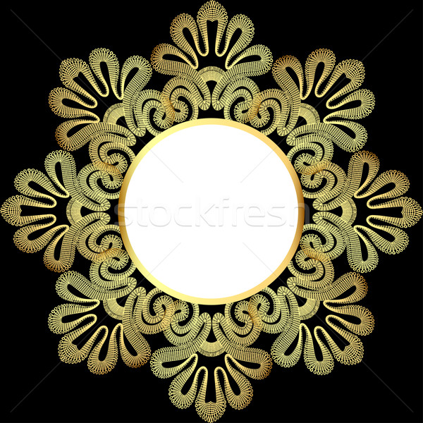 illustration background with gold lace and place for text Stock photo © yurkina