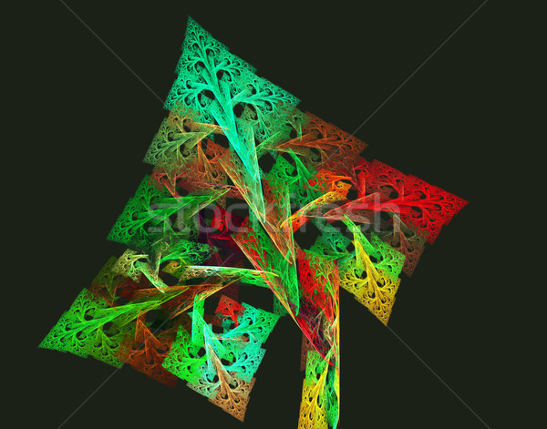 fractal illustration of autumn tree with a braided pattern Stock photo © yurkina