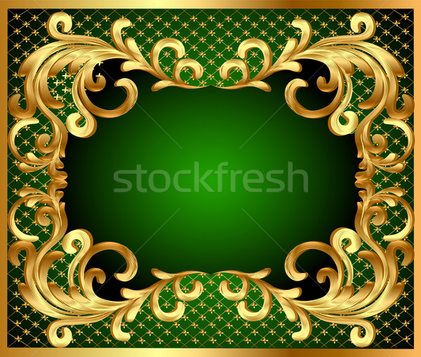 Ramki złota warzyw wzór ilustracja sztuki Zdjęcia stock © yurkina