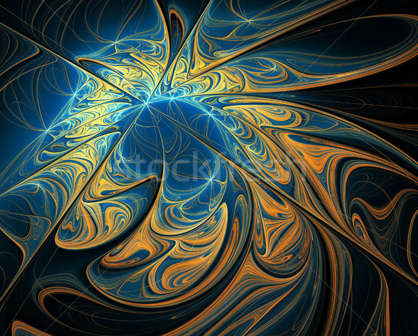 fractal glowing illustration background pattern fabulous night Stock photo © yurkina