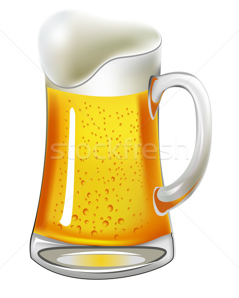 Bière vessie verre mug blanche illustration [[stock_photo]] © yurkina