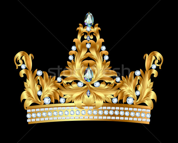  royal gold crown with jewels Stock photo © yurkina