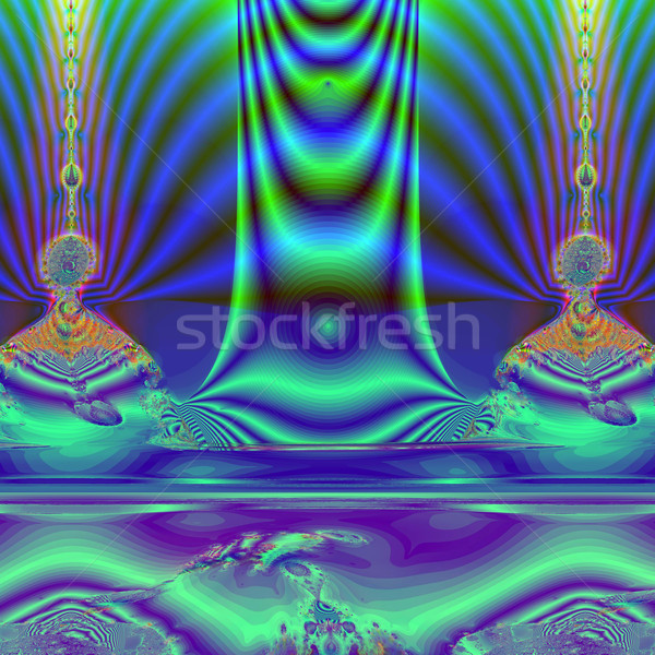 Kolorowy fractal ilustracja tajemniczy naturalnych zjawisko Zdjęcia stock © yurkina