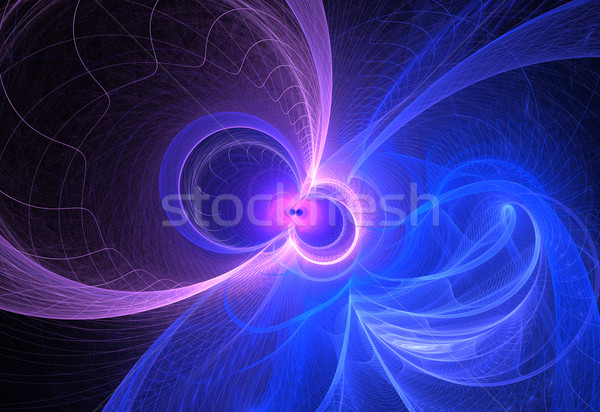 Foto stock: Fractal · ilustração · abstrato · néon · tecnologia · círculos