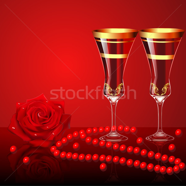 Steeg bril kralen illustratie ontwerp glas Stockfoto © yurkina