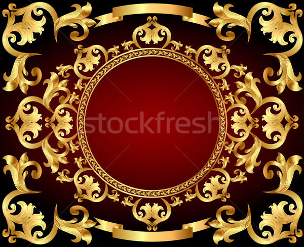 Cadru aur epocă ornament ilustrare proiect Imagine de stoc © yurkina