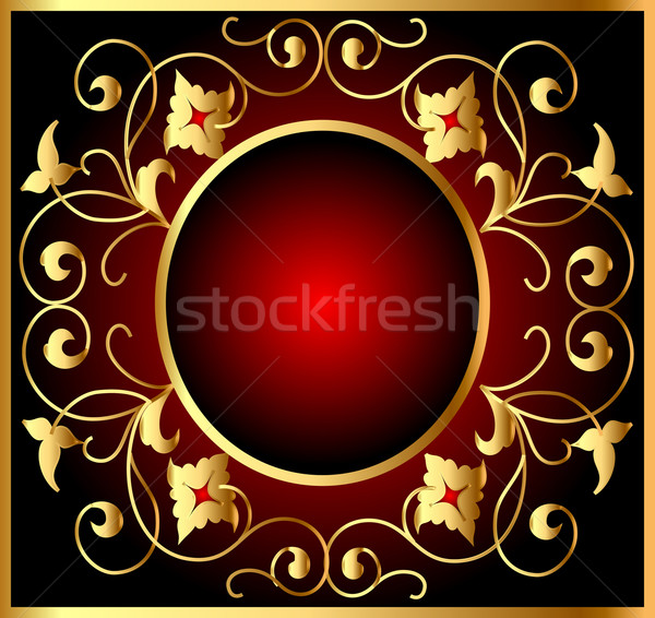 frame and royal gold(en) pattern Stock photo © yurkina