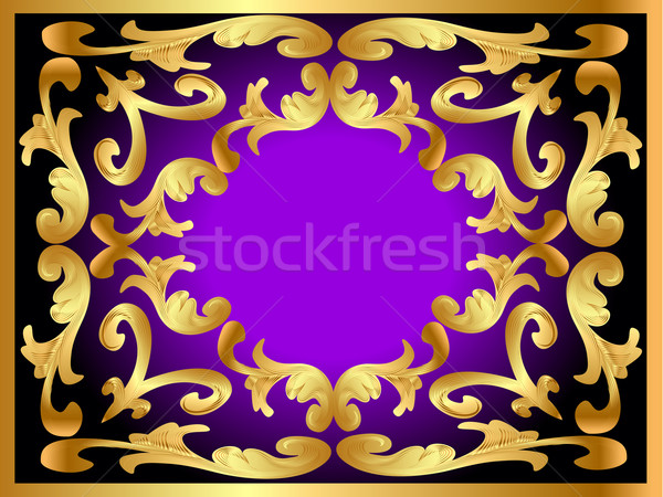 background framewith gold(en) pattern Stock photo © yurkina