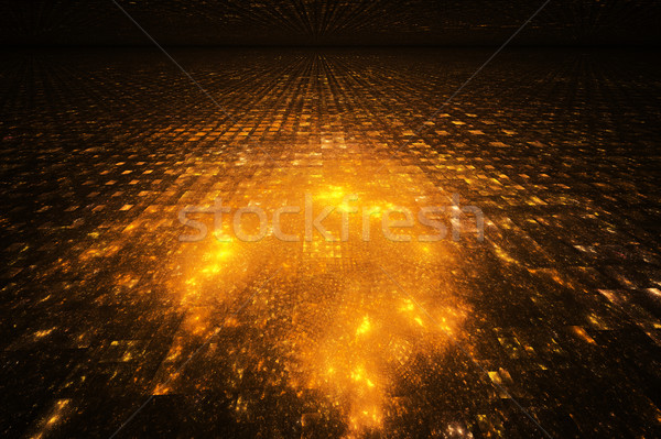 Fractal illustratie nacht stad hoogte kunst Stockfoto © yurkina