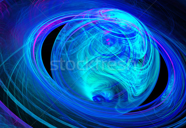 illustration of fractal abstraction background bright Saturn Stock photo © yurkina