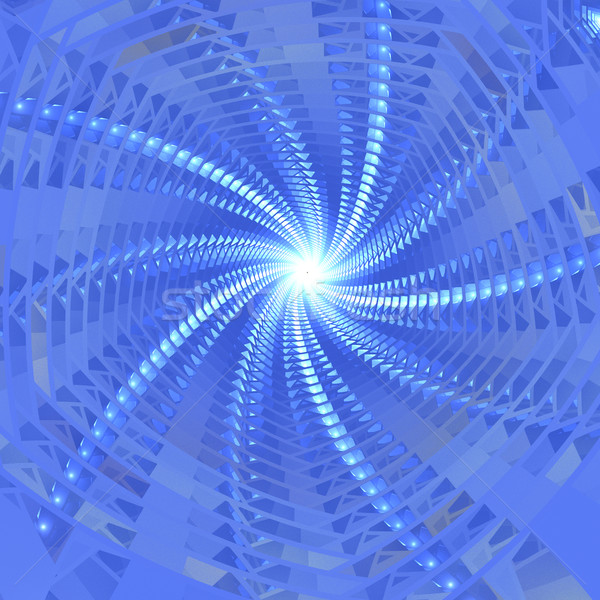 Ilustracja fractal spirali star koniec technologii Zdjęcia stock © yurkina