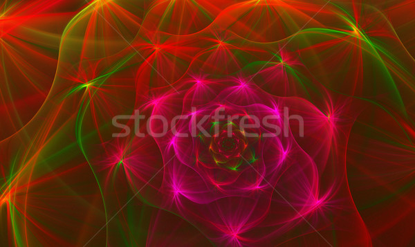 fractal background with bright flower with bunches of lines on  Stock photo © yurkina