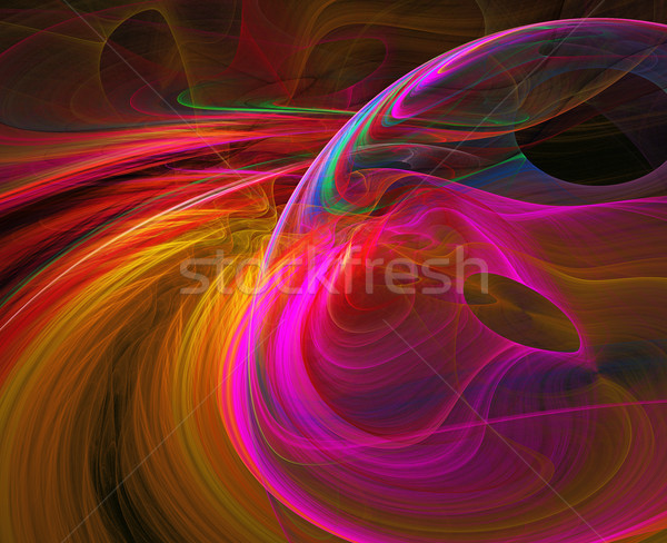 Illusztráció fraktál absztrakció fényes művészet sziluett Stock fotó © yurkina