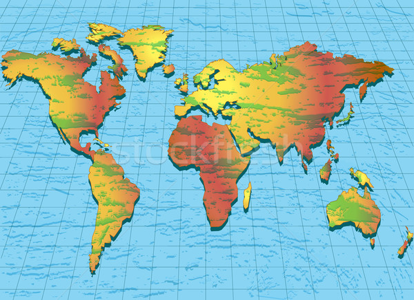 background with world map with convex structure Stock photo © yurkina