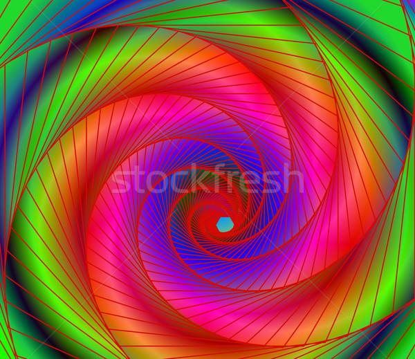 顏色 光譜 螺旋 插圖 抽象 橙 商業照片 © yurkina
