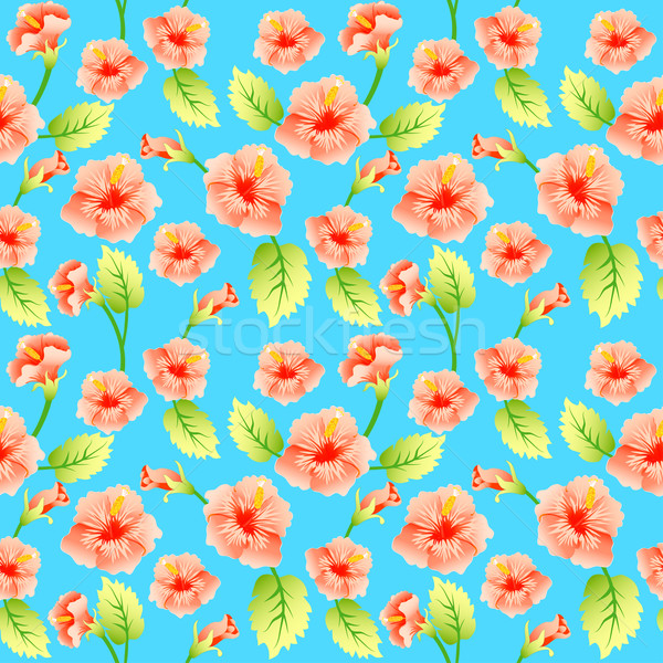 Naadloos roze bloemen bladeren illustratie abstract Stockfoto © yurkina
