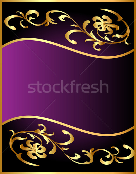  background with flower pattern from gild Stock photo © yurkina