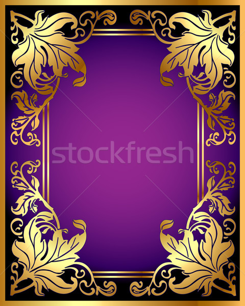 background with gold(en) pattern from sheet Stock photo © yurkina