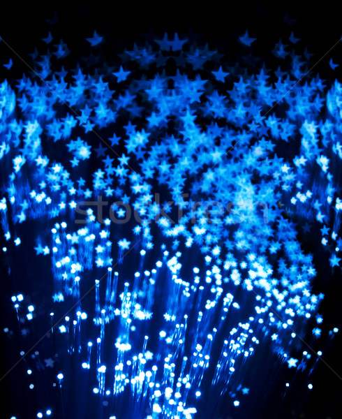 Faser Sternen blau Schwerpunkt Vorderseite abstrakten Stock foto © yurok