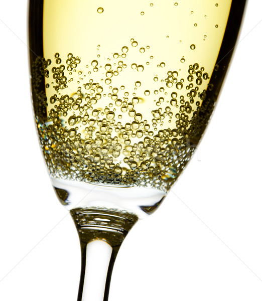 Stock photo: champagne flute closeup