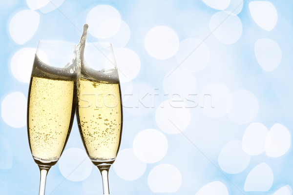 Dwa okulary szampana wina streszczenie Zdjęcia stock © yurok