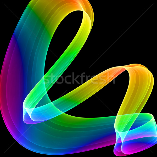 Veelkleurig abstractie zwarte gerenderd afbeelding partij Stockfoto © yurok