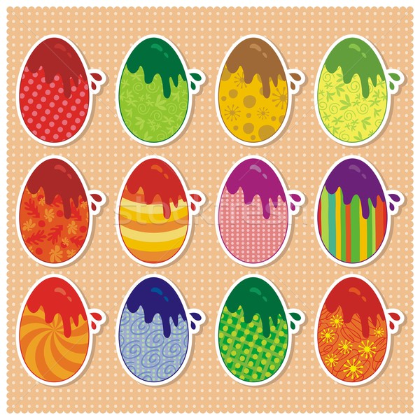 復活節彩蛋 採集 快樂 背景 雞蛋 商業照片 © yurumi