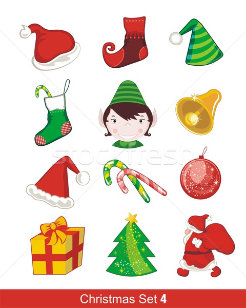 [[stock_photo]]: Noël · coloré · saisonnier · objets