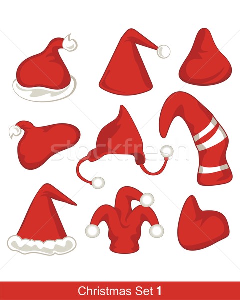 Christmas Hats Set Stock photo © yurumi