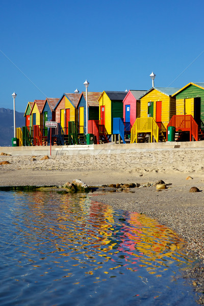 Caixas pintado praia Cidade do Cabo Foto stock © zambezi