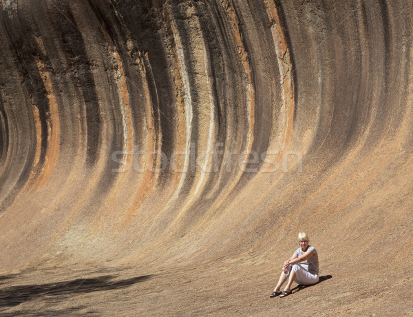 [[stock_photo]]: Vague · Rock · ouest · Australie · femme