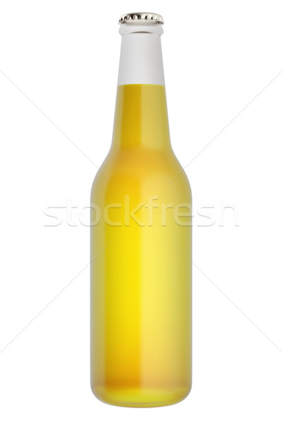 Bierflasche isoliert weiß 3D-Darstellung Flasche Bier Stock foto © ZARost