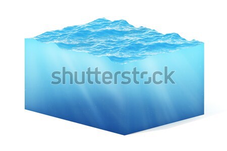 isolated cube of water Stock photo © ZARost