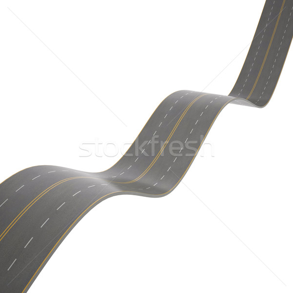 Illusztráció görbület út izolált fehér 3d illusztráció Stock fotó © ZARost