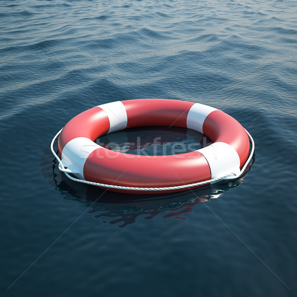 Stock photo: Lifebuoy in the sea