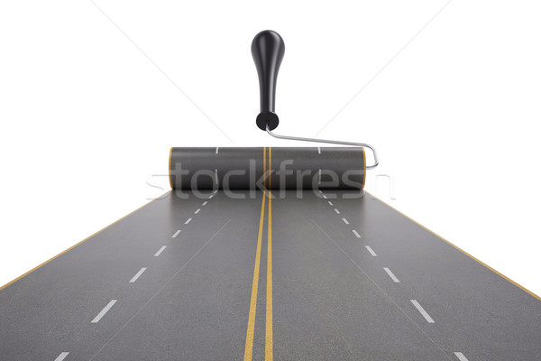 road isolated on black background. Stock photo © ZARost