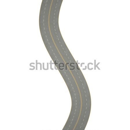 Illustration Biegen Straße isoliert weiß 3D-Darstellung Stock foto © ZARost