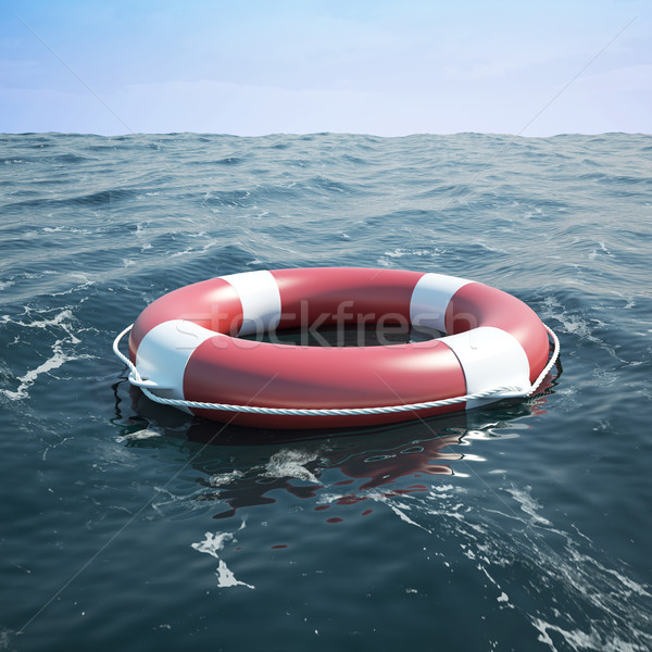 Lifebuoy in the sea Stock photo © ZARost