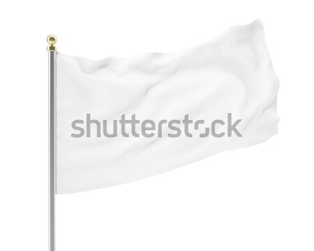 Lege witte vlag ontwikkelen geïsoleerd afbeelding Stockfoto © ZARost