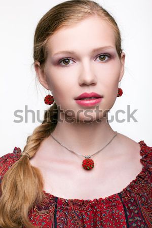 girl with gerbera flower Stock photo © zastavkin