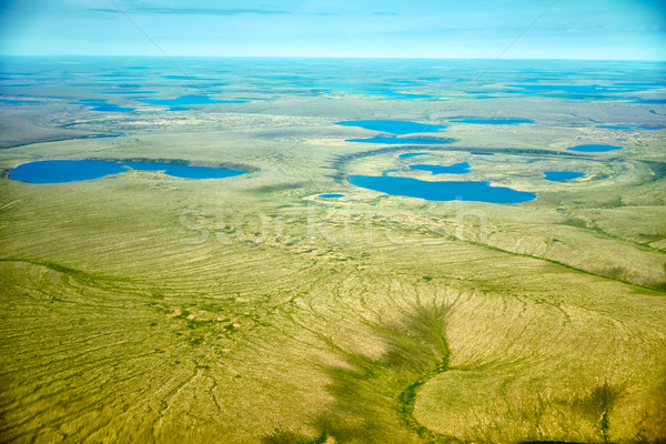 Widok z lotu ptaka na północ krajobrazy wody krajobraz tle Zdjęcia stock © zastavkin