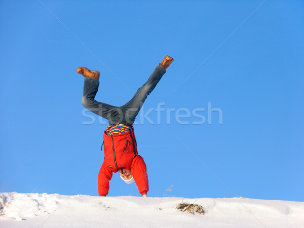 Stock photo: Winter cartwheel