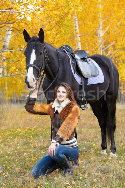 Horsewoman Stock photo © zastavkin
