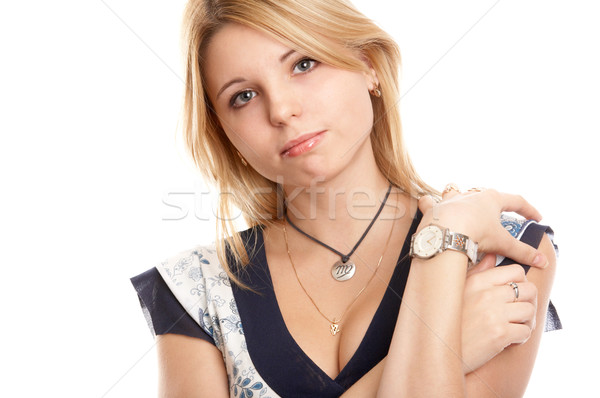 Pretty blonde girl Stock photo © zastavkin