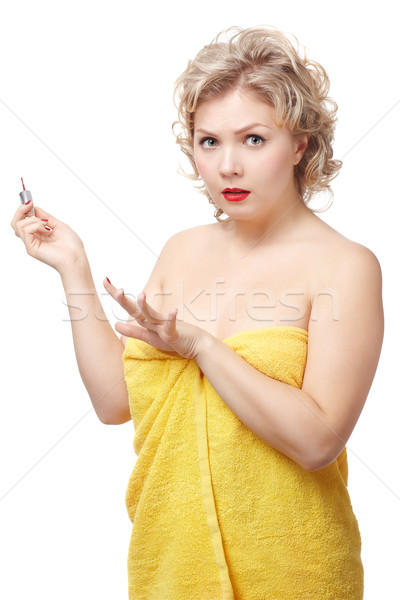 woman making up manicure Stock photo © zastavkin