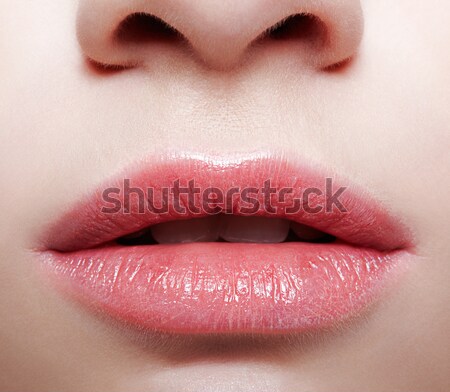 Stock foto: Mädchen · Lippen · Make-up · Porträt · schönen