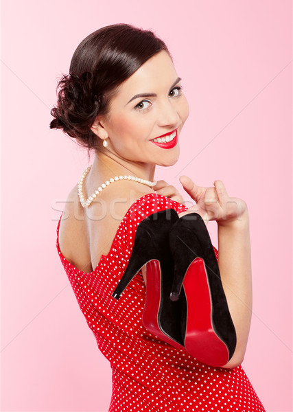 retro girl Stock photo © zastavkin