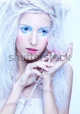Dondurulmuş peri fener fantezi portre güzel Stok fotoğraf © zastavkin
